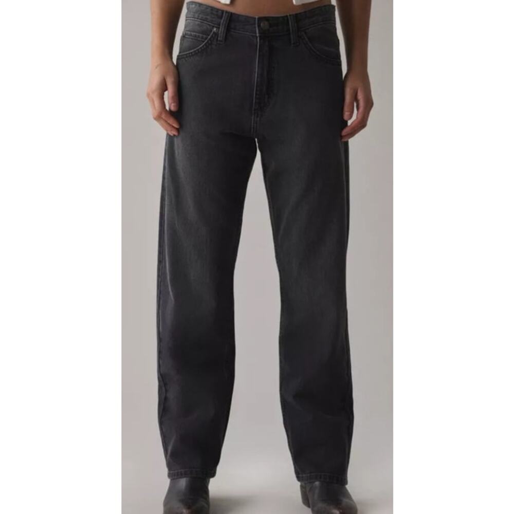 Riders by Lee Straight Leg Black Denim Cotton Jeans US Mens 36x30